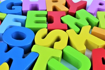 Fototapeta premium An concept Image of a Alphabet Baby toy - letters