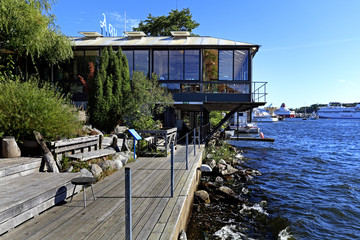 Stockholm, Sweden - Aquaria - aquarium and oceanarium on the Djurgarden Island - obrazy, fototapety, plakaty