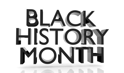 Black Month History 3D render text