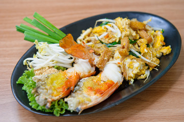 Pad Thai with shrimp, thai food