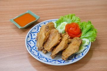 fried chicken korean / hot and spicy food