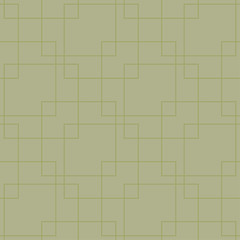Olive green geometric seamless pattern