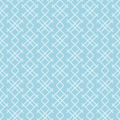 Light blue geometric ornament. Seamless pattern