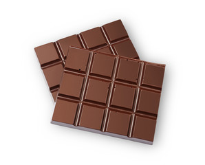 Close-up of dark chocolate bars