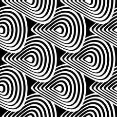 Black and white geometric ornament. Seamless pattern