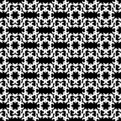 Ornamental seamless pattern. Black and white
