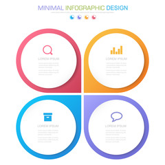 Infographic Elements with business icon on full color background  process or steps and options workflow diagrams,vector design element eps10 illustration
