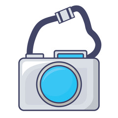 photographic camera with strap