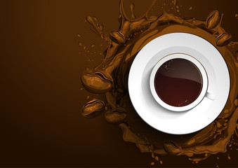 Cup Coffee vector abstract background. vector illustration. you can place relevant content on the area.