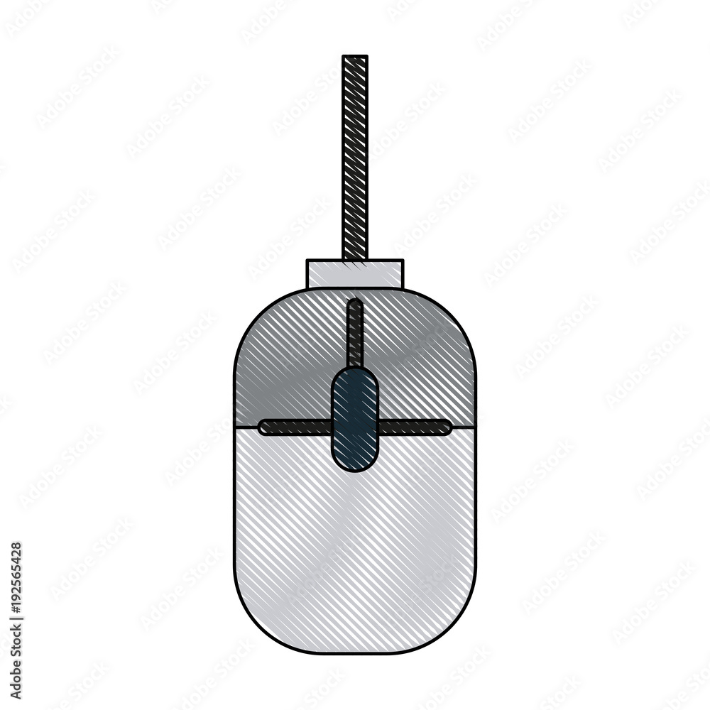 Aufkleber mouse with cord computer vector illustration design