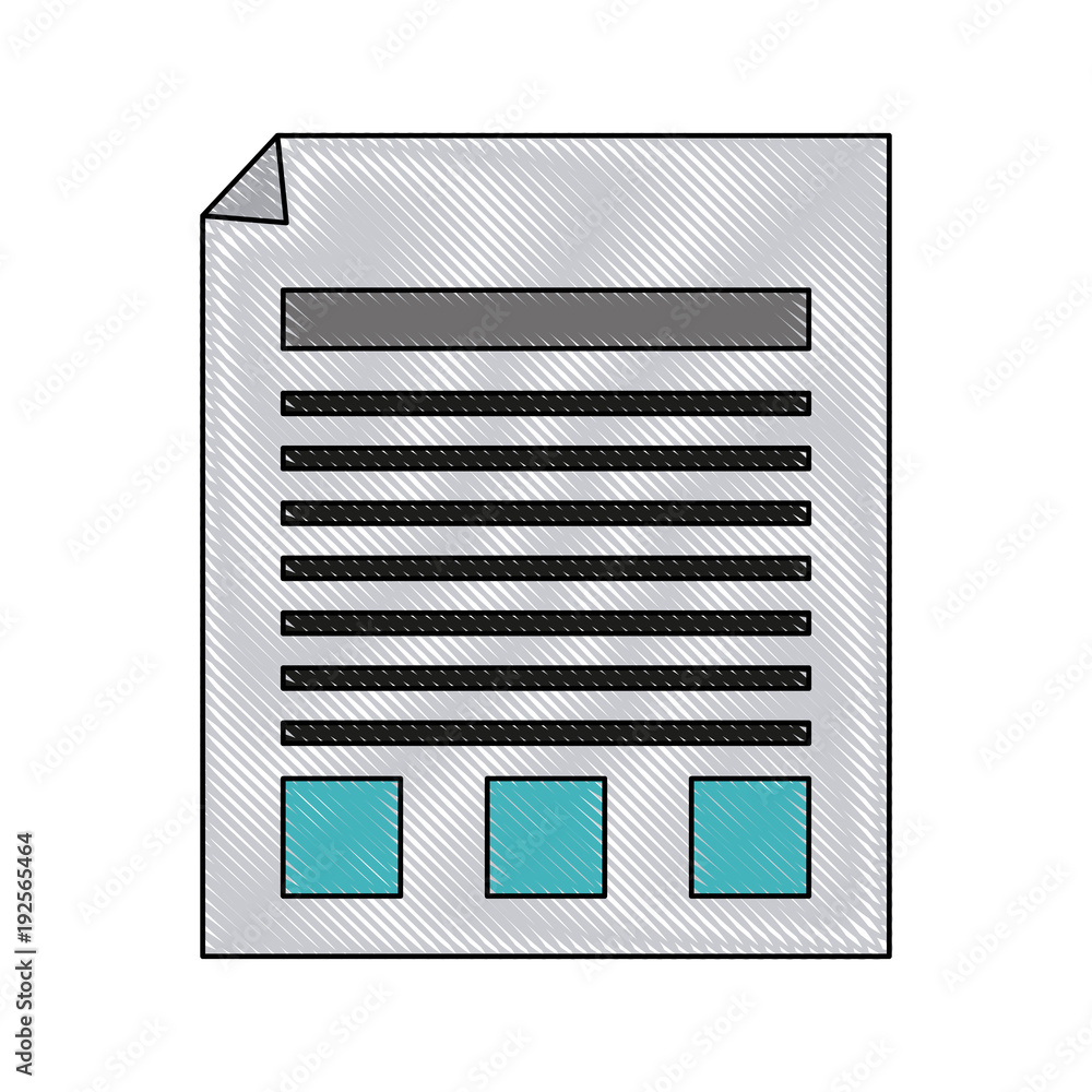 Poster document with lines and boxes icon image vector illustration design