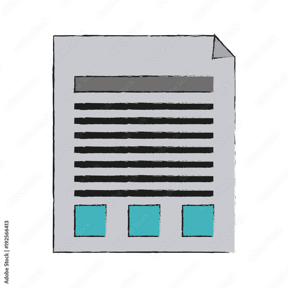 Poster document with lines and boxes icon image vector illustration design