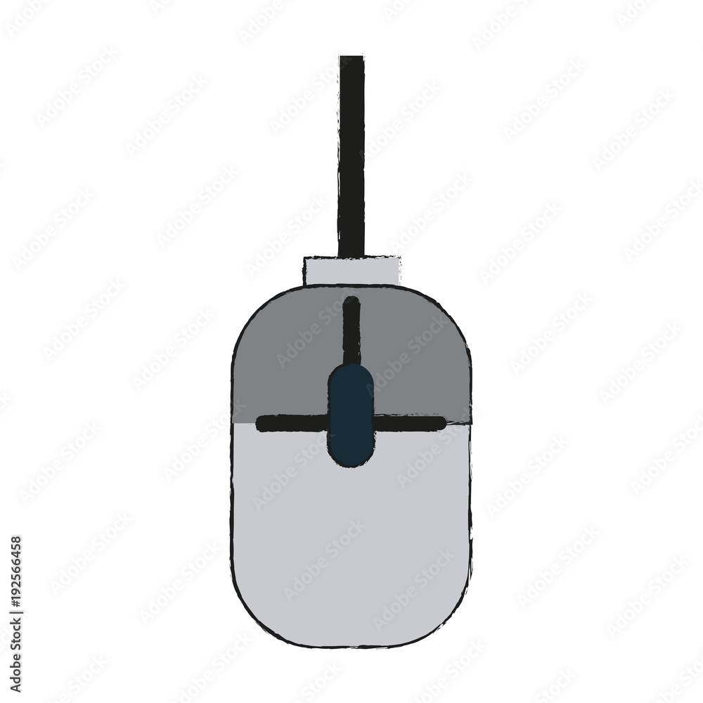 Aufkleber mouse with cord computer vector illustration design