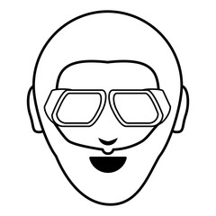 cartoon man with sunglasses