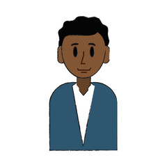 Young man cartoon icon vector illustration graphic design