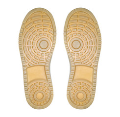 Two fashion snickers bottom print pattern isolated on white background