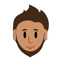 Young man cartoon icon vector illustration graphic design
