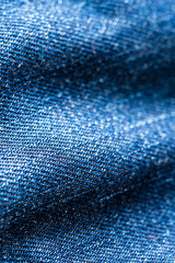 Alte blaue baumwoll Jeans Makro