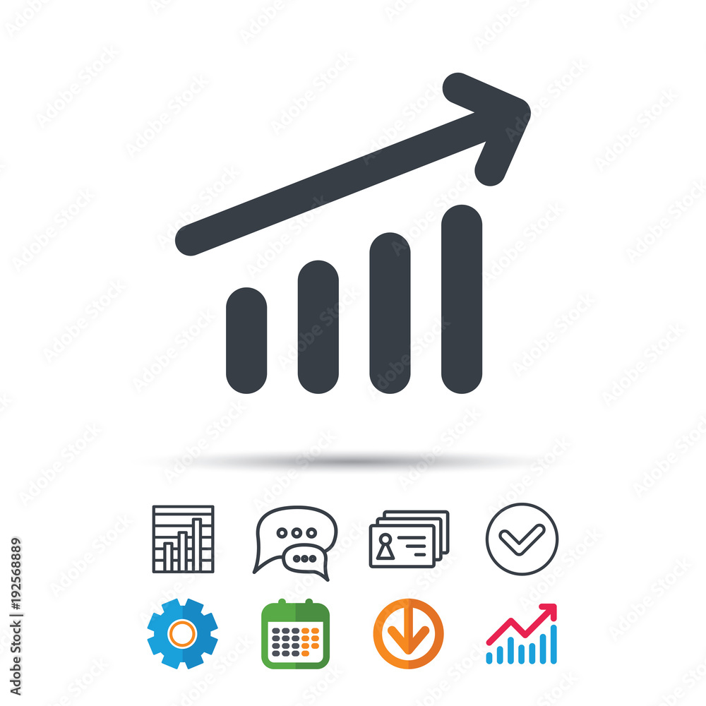 Poster graph icon. business analytics chart sign.