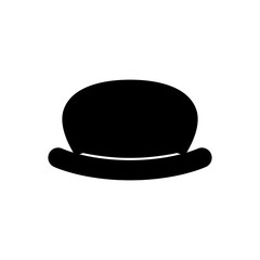 Black retro hat. Gentleman style. Mister. Vector.
