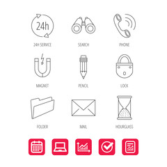 Phone call, pencil and mail icons.