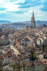 Fototapeta na wymiar Panoramic view of the old town of Bern, Capital of Switzerland