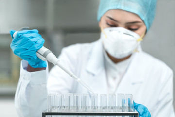 Female scientist in the laboratory