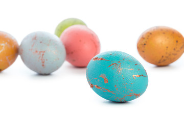 easter eggs isolated on white