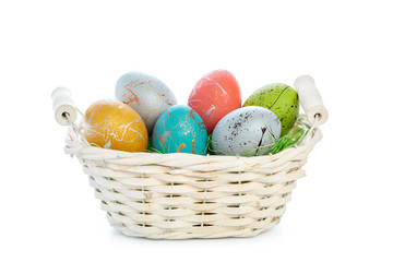 easter eggs isolated on white