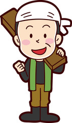 大工さんのイラスト素材