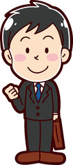 サラリーマンのイラスト素材