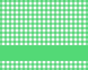 Tischdeckenmuster grün weiß mit Textstreifen