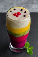 colorful fruit smoothie