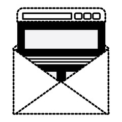 Fototapeta premium envelope with web interface icon