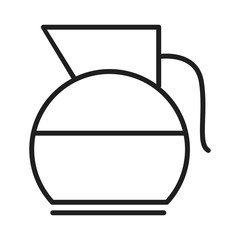 Coffee kettle symbol line icon vector illustration graphic design