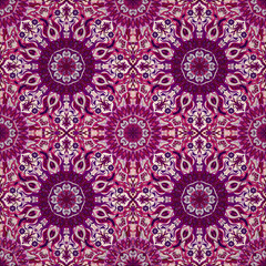 Ornate floral seamless texture, endless pattern with vintage mandala elements.