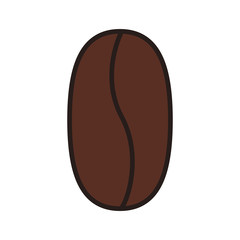 Coffee bean symbol line icon vector illustration graphic