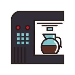 Coffee machine isolated line icon vector illustration graphic design