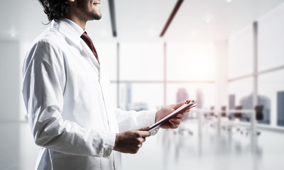 Medical industry concept by means of successful doctor