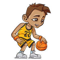 Basketball Cartoon Boy