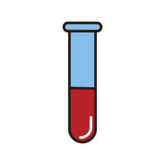 Chemistry tube isolated line icon vector illustration graphic