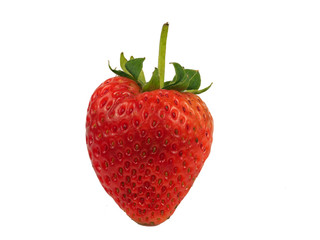 Strawberry isolated in white background and clipping path.