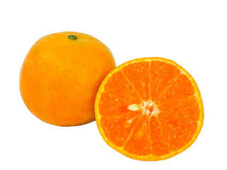 Orange isolated in withe background and clipping path.