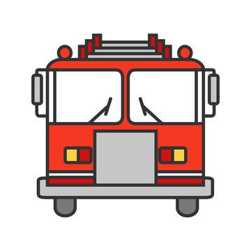 Fire engine color icon