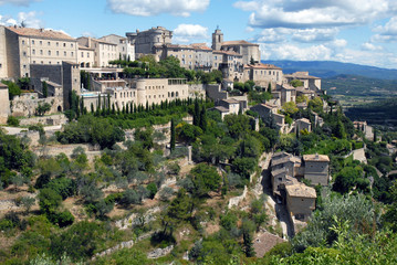 Obraz premium Gordes (Vaucluse) vue générale du village, Luberon, Provence, France