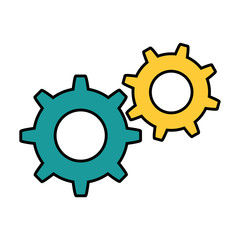 gears machinery isolated icon vector illustration design