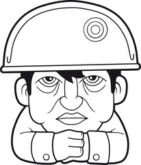 Emperor Napoleon Bonaparte, funny illustration
