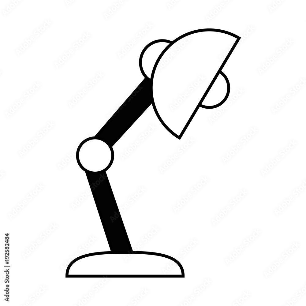 Poster desk lamp isolated icon vector illustration design