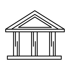 bank building isolated icon vector illustration design