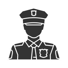 Policeman glyph icon
